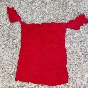 Off shoulder crop top